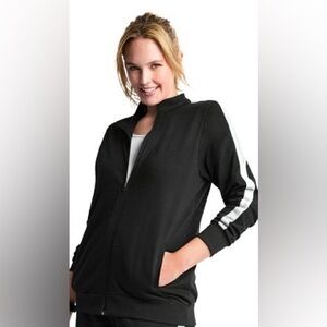 NWT Colsie (Target) Black with White Stripe on sleeves Zip Front Jacket -Sz XS